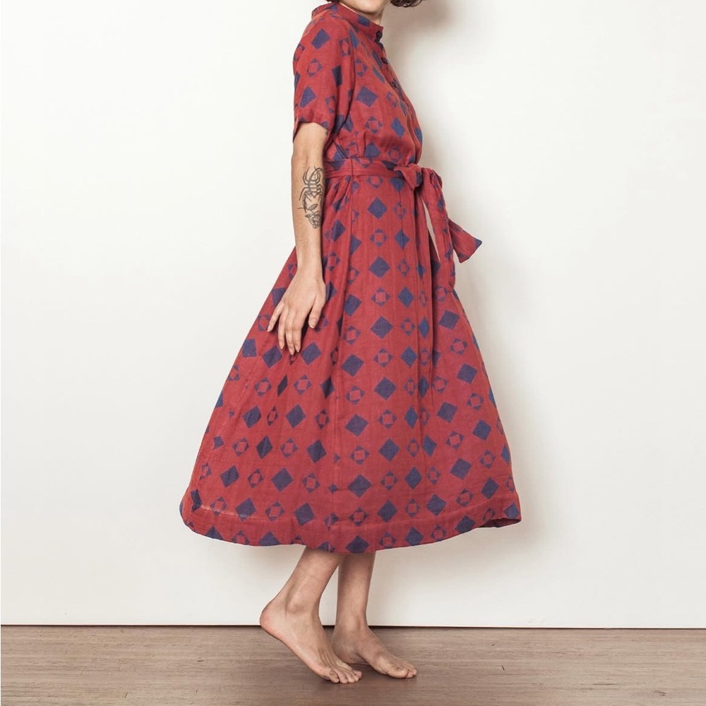 Ace & jig organic cotton midi dress in copper - Picture 12 of 15